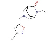 (1R*,5S*)-6-methyl-3-[(3-methylisoxazol-5-yl)methyl]-3,6-diazabicyclo[3.2.2]nonan-7-one