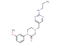 1-(3-methoxyphenyl)-4-{[2-(propylamino)-5-pyrimidinyl]methyl}-2-piperazinone