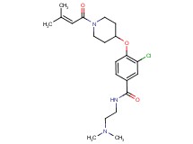 3-chloro-N-[2-(dimethylamino)ethyl]-4-{[1-(3-methyl-2-butenoyl)-4-piperidinyl]oxy}benzamide