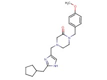 4-{[2-(cyclopentylmethyl)-1H-imidazol-4-yl]methyl}-1-(4-methoxybenzyl)-2-piperazinone
