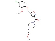 1-({5-[(4-chloro-2-methoxyphenoxy)methyl]-3-isoxazolyl}carbonyl)-4-(2-methoxyethyl)piperazine