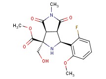 methyl (1S*,3S*,3aR*,6aS*)-3-(2-fluoro-6-methoxyphenyl)-1-(hydroxymethyl)-5-methyl-4,6-dioxooctahydropyrrolo[3,4-c]pyrrole-1-carboxylate
