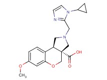 (3aR*,9bR*)-2-[(1-cyclopropyl-1H-imidazol-2-yl)methyl]-7-methoxy-1,2,3,9b-tetrahydrochromeno[3,4-c]pyrrole-3a(4H)-carboxylic acid