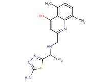 2-({[1-(5-amino-1,3,4-thiadiazol-2-yl)ethyl]amino}methyl)-5,8-dimethylquinolin-4-ol