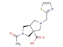 (3aR*,6aR*)-2-acetyl-5-(1,3-thiazol-2-ylmethyl)hexahydropyrrolo[3,4-c]pyrrole-3a(1H)-carboxylic acid