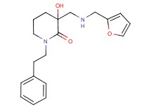 3-{[(2-furylmethyl)amino]methyl}-3-hydroxy-1-(2-phenylethyl)piperidin-2-one