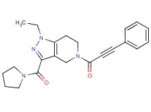 1-ethyl-5-(3-phenyl-2-propynoyl)-3-(1-pyrrolidinylcarbonyl)-4,5,6,7-tetrahydro-1H-pyrazolo[4,3-c]pyridine