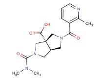 (3aS*,6aS*)-2-[(dimethylamino)carbonyl]-5-[(2-methylpyridin-3-yl)carbonyl]hexahydropyrrolo[3,4-c]pyrrole-3a(1H)-carboxylic acid