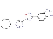 5-[5-(1-cycloheptyl-1H-1,2,3-triazol-4-yl)-1,2,4-oxadiazol-3-yl]-1H-benzimidazole