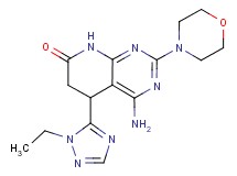 4-amino-5-(1-ethyl-1H-1,2,4-triazol-5-yl)-2-morpholin-4-yl-5,8-dihydropyrido[2,3-d]pyrimidin-7(6H)-one