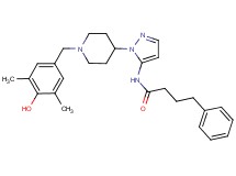 N-{1-[1-(4-hydroxy-3,5-dimethylbenzyl)-4-piperidinyl]-1H-pyrazol-5-yl}-4-phenylbutanamide