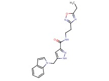 N-[2-(5-ethyl-1,2,4-oxadiazol-3-yl)ethyl]-5-(1H-indol-1-ylmethyl)-1H-pyrazole-3-carboxamide