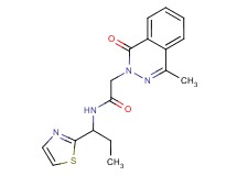 2-(4-methyl-1-oxo-2(1H)-phthalazinyl)-N-[1-(1,3-thiazol-2-yl)propyl]acetamide