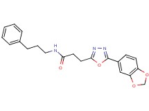 3-[5-(1,3-benzodioxol-5-yl)-1,3,4-oxadiazol-2-yl]-N-(3-phenylpropyl)propanamide