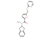 N-(2,3-dihydro-1H-inden-2-yl)-N-methyl-5-[(pyrimidin-2-ylthio)methyl]-2-furamide