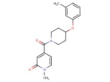 1-methyl-4-{[4-(3-methylphenoxy)-1-piperidinyl]carbonyl}-2(1H)-pyridinone