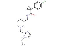 1-(4-chlorophenyl)-N-({1-[(1-ethyl-1H-imidazol-2-yl)methyl]-3-piperidinyl}methyl)cyclopropanecarboxamide