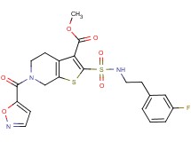 methyl 2-({[2-(3-fluorophenyl)ethyl]amino}sulfonyl)-6-(5-isoxazolylcarbonyl)-4,5,6,7-tetrahydrothieno[2,3-c]pyridine-3-carboxylate