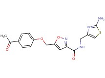 5-[(4-acetylphenoxy)methyl]-N-[(2-amino-1,3-thiazol-4-yl)methyl]isoxazole-3-carboxamide