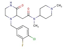 2-[1-(4-chloro-3-fluorobenzyl)-3-oxo-2-piperazinyl]-N-methyl-N-(1-methyl-4-piperidinyl)acetamide
