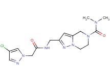 2-({[(4-chloro-1H-pyrazol-1-yl)acetyl]amino}methyl)-N,N-dimethyl-6,7-dihydropyrazolo[1,5-a]pyrazine-5(4H)-carboxamide