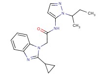 N-(1-sec-butyl-1H-pyrazol-5-yl)-2-(2-cyclopropyl-1H-benzimidazol-1-yl)acetamide