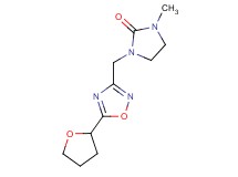1-methyl-3-{[5-(tetrahydrofuran-2-yl)-1,2,4-oxadiazol-3-yl]methyl}imidazolidin-2-one