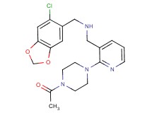 1-[2-(4-acetyl-1-piperazinyl)-3-pyridinyl]-N-[(6-chloro-1,3-benzodioxol-5-yl)methyl]methanamine