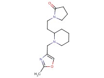1-(2-{1-[(2-methyl-1,3-oxazol-4-yl)methyl]-2-piperidinyl}ethyl)-2-pyrrolidinone