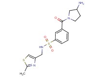3-[(3-aminopyrrolidin-1-yl)carbonyl]-N-[(2-methyl-1,3-thiazol-4-yl)methyl]benzenesulfonamide