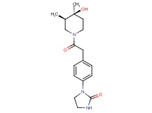 1-(4-{2-[(3R*,4S*)-4-hydroxy-3,4-dimethyl-1-piperidinyl]-2-oxoethyl}phenyl)-2-imidazolidinone
