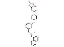 5-{2-[4-(3-{[methyl(1-naphthylmethyl)amino]methyl}phenoxy)-1-piperidinyl]-2-oxoethyl}-2,4-imidazolidinedione