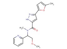 N-(2-methoxy-1-pyridin-2-ylethyl)-N-methyl-3-(5-methyl-2-furyl)-1H-pyrazole-5-carboxamide