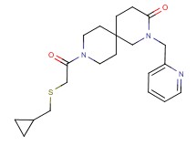 9-{[(cyclopropylmethyl)thio]acetyl}-2-(pyridin-2-ylmethyl)-2,9-diazaspiro[5.5]undecan-3-one