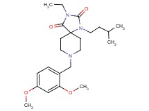 8-(2,4-dimethoxybenzyl)-3-ethyl-1-(3-methylbutyl)-1,3,8-triazaspiro[4.5]decane-2,4-dione