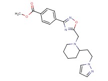methyl 4-[5-({2-[2-(1H-pyrazol-1-yl)ethyl]-1-piperidinyl}methyl)-1,2,4-oxadiazol-3-yl]benzoate