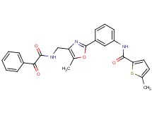 5-methyl-N-{3-[5-methyl-4-({[oxo(phenyl)acetyl]amino}methyl)-1,3-oxazol-2-yl]phenyl}-2-thiophenecarboxamide