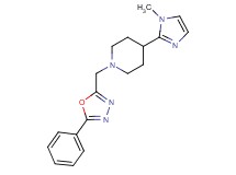 4-(1-methyl-1H-imidazol-2-yl)-1-[(5-phenyl-1,3,4-oxadiazol-2-yl)methyl]piperidine