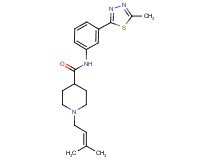 1-(3-methyl-2-buten-1-yl)-N-[3-(5-methyl-1,3,4-thiadiazol-2-yl)phenyl]-4-piperidinecarboxamide