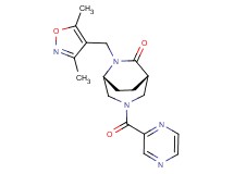 (1S*,5R*)-6-[(3,5-dimethylisoxazol-4-yl)methyl]-3-(pyrazin-2-ylcarbonyl)-3,6-diazabicyclo[3.2.2]nonan-7-one