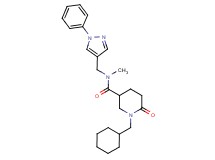 1-(cyclohexylmethyl)-N-methyl-6-oxo-N-[(1-phenyl-1H-pyrazol-4-yl)methyl]-3-piperidinecarboxamide