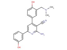2-amino-4-{3-[(dimethylamino)methyl]-4-hydroxyphenyl}-6-(3-hydroxyphenyl)nicotinonitrile