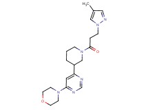 4-(6-{1-[3-(4-methyl-1H-pyrazol-1-yl)propanoyl]-3-piperidinyl}-4-pyrimidinyl)morpholine