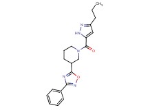 3-(3-phenyl-1,2,4-oxadiazol-5-yl)-1-[(3-propyl-1H-pyrazol-5-yl)carbonyl]piperidine