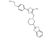 2-(1-{[2-(4-ethoxyphenyl)-5-methyl-1,3-oxazol-4-yl]methyl}-3-piperidinyl)-1,3-benzoxazole