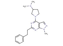 N,N-dimethyl-1-[1-methyl-6-(2-phenylethyl)-1H-pyrazolo[3,4-d]pyrimidin-4-yl]-3-pyrrolidinamine