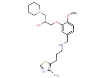 1-[2-methoxy-5-({[3-(4-methyl-1,3-thiazol-5-yl)propyl]amino}methyl)phenoxy]-3-(1-piperidinyl)-2-propanol