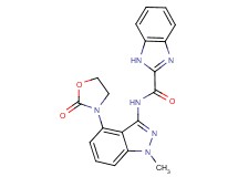 N-[1-methyl-4-(2-oxo-1,3-oxazolidin-3-yl)-1H-indazol-3-yl]-1H-benzimidazole-2-carboxamide