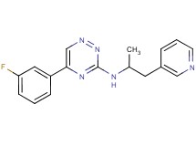 5-(3-fluorophenyl)-N-[1-methyl-2-(3-pyridinyl)ethyl]-1,2,4-triazin-3-amine