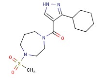 1-[(3-cyclohexyl-1H-pyrazol-4-yl)carbonyl]-4-(methylsulfonyl)-1,4-diazepane